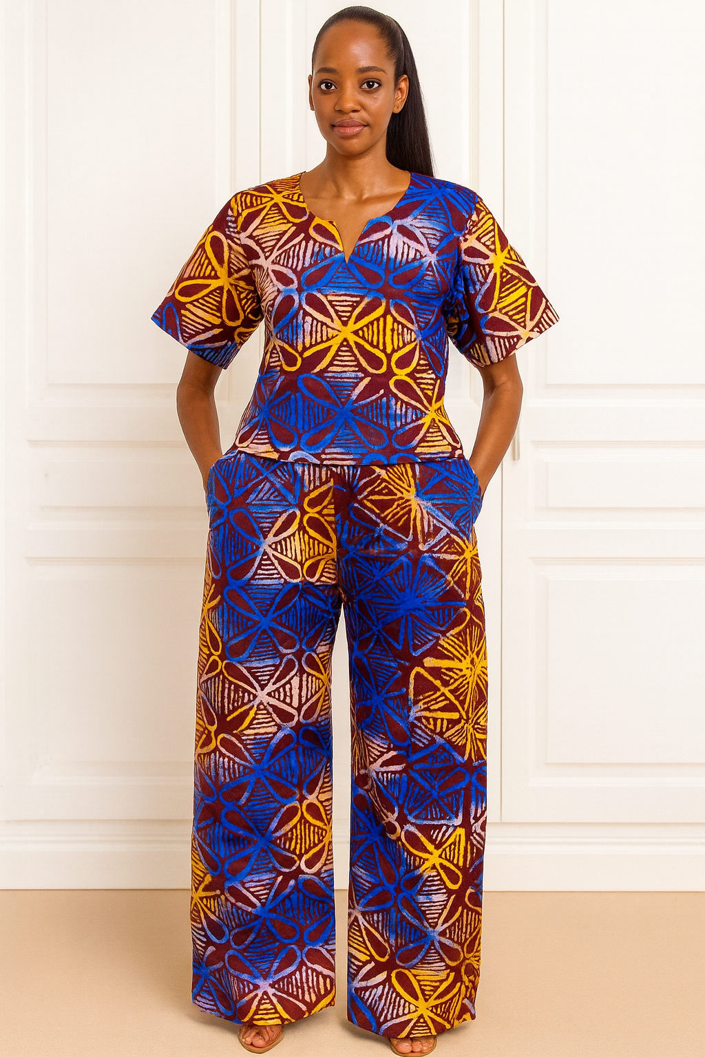 2pcs set with pockets - Full length