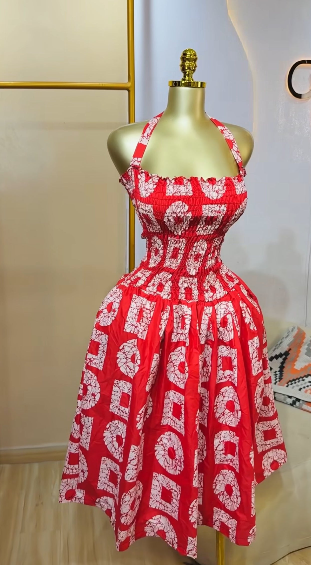 Scatter Dress (Smocked Top, Loose Body)