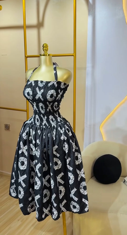 Scatter Dress (Smocked Top, Loose Body)