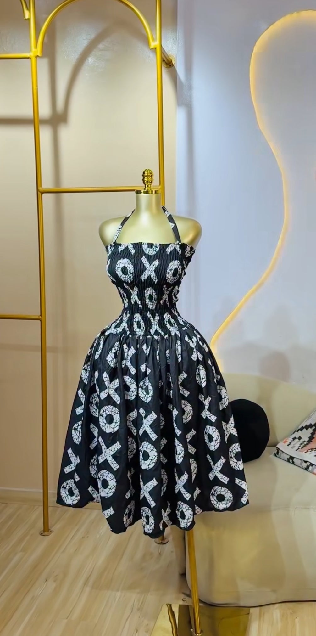 Scatter Dress (Smocked Top, Loose Body)